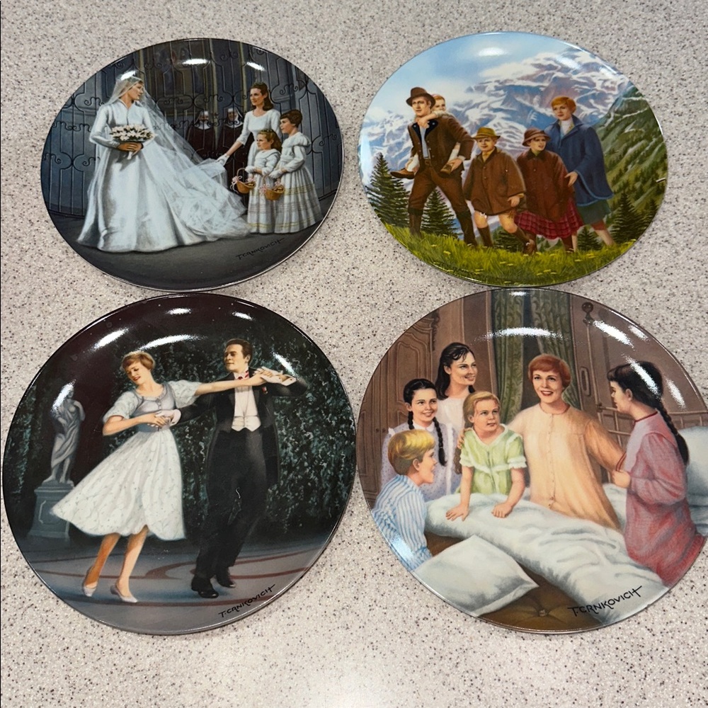 ✨ Vtg 1986 Knowles Porcelain SOUND of MUSIC Plates Vienna, Austria